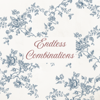 Vintage European Blue Botanical Illustration Set PNG & SVG