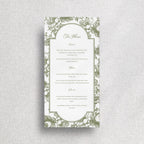 Olive Botanical Wedding Menu Canva Template