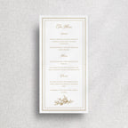Classic Gold Floral Wedding Menu Canva Template