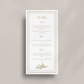 Classic Gold Floral Wedding Menu Canva Template
