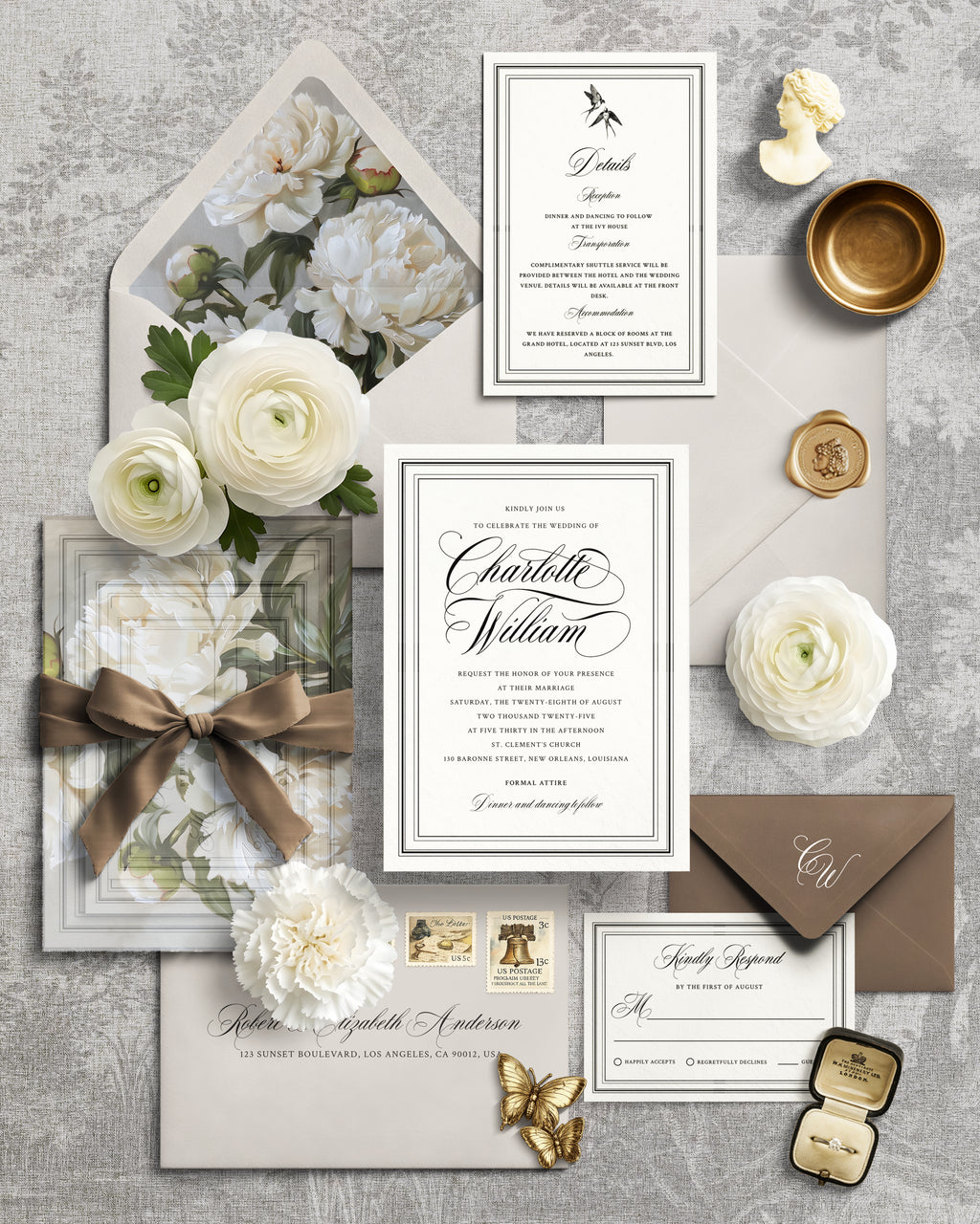 Editable Floral Stationery Mockup PSD Collection