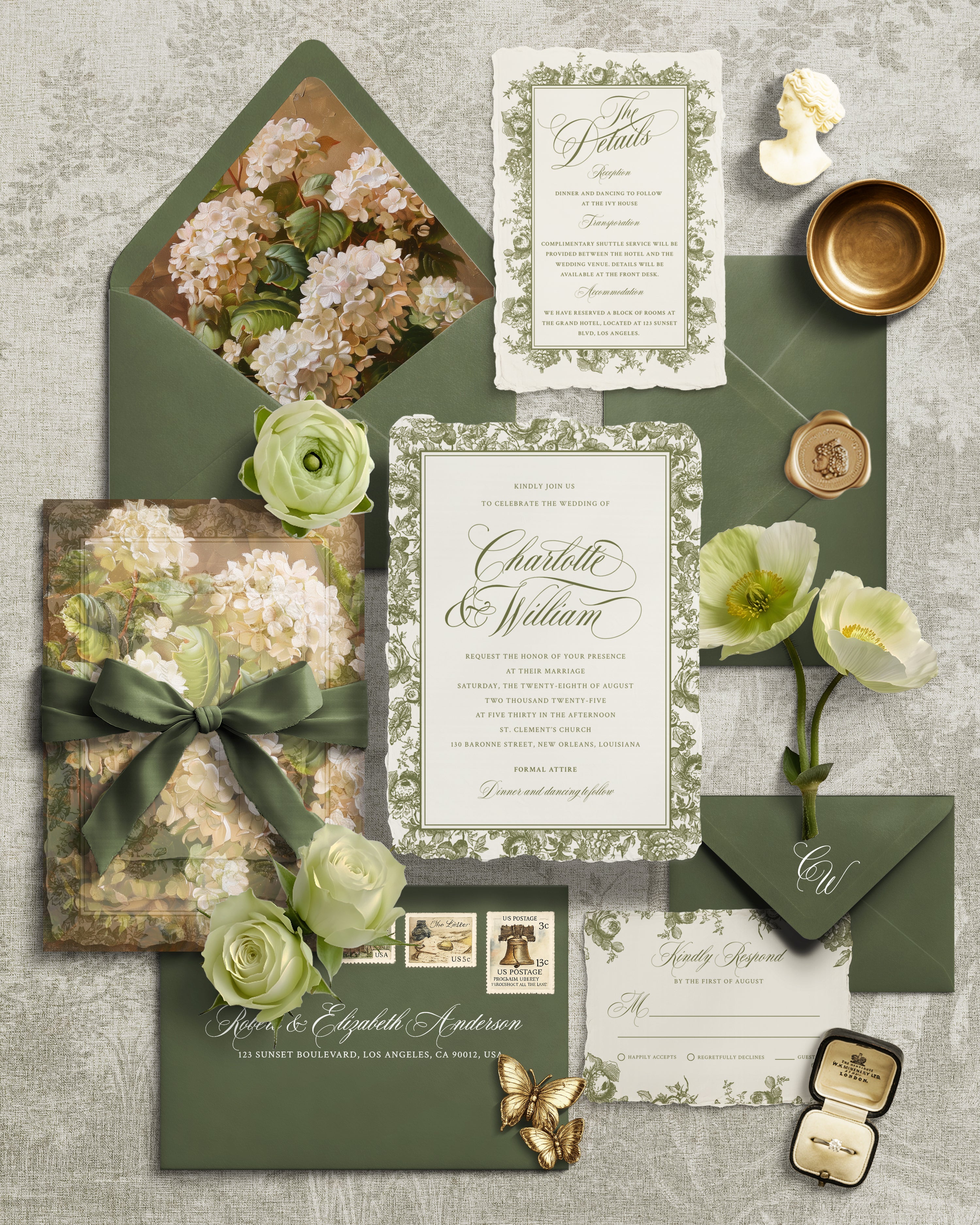 Editable Floral Stationery Mockup PSD Collection