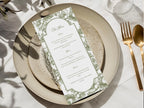 Olive Botanical Wedding Menu Canva Template