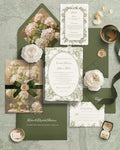 Olive Oval Botanical Wedding Invitation Template