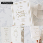 Ivory Peony Signature Wedding Stationery Bundle Template