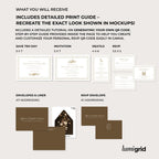 Antique Gold Floral Wedding Invitation Canva Template