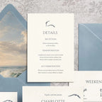 Coastal Blue Wedding Invitation Canva Template