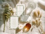 Olive Square Botanical Wedding Invitation Template