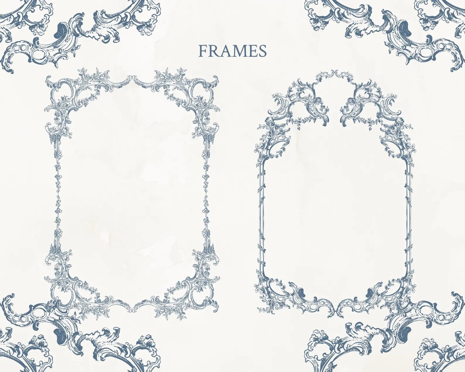Baroque Ornamental Frame & Border Set PNG & SVG
