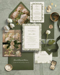 Olive Square Botanical Wedding Invitation Template