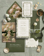 Olive Square Botanical Wedding Invitation Template