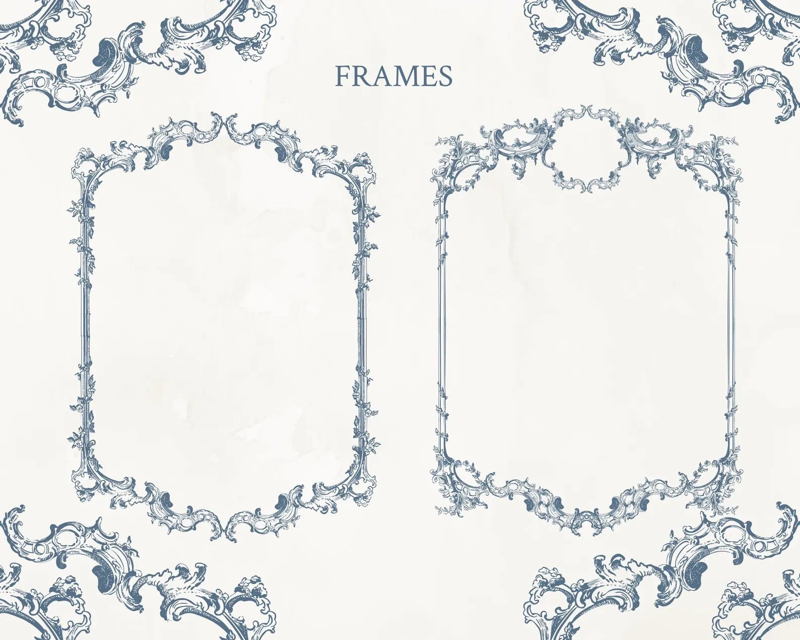 Baroque Ornamental Frame & Border Set PNG & SVG
