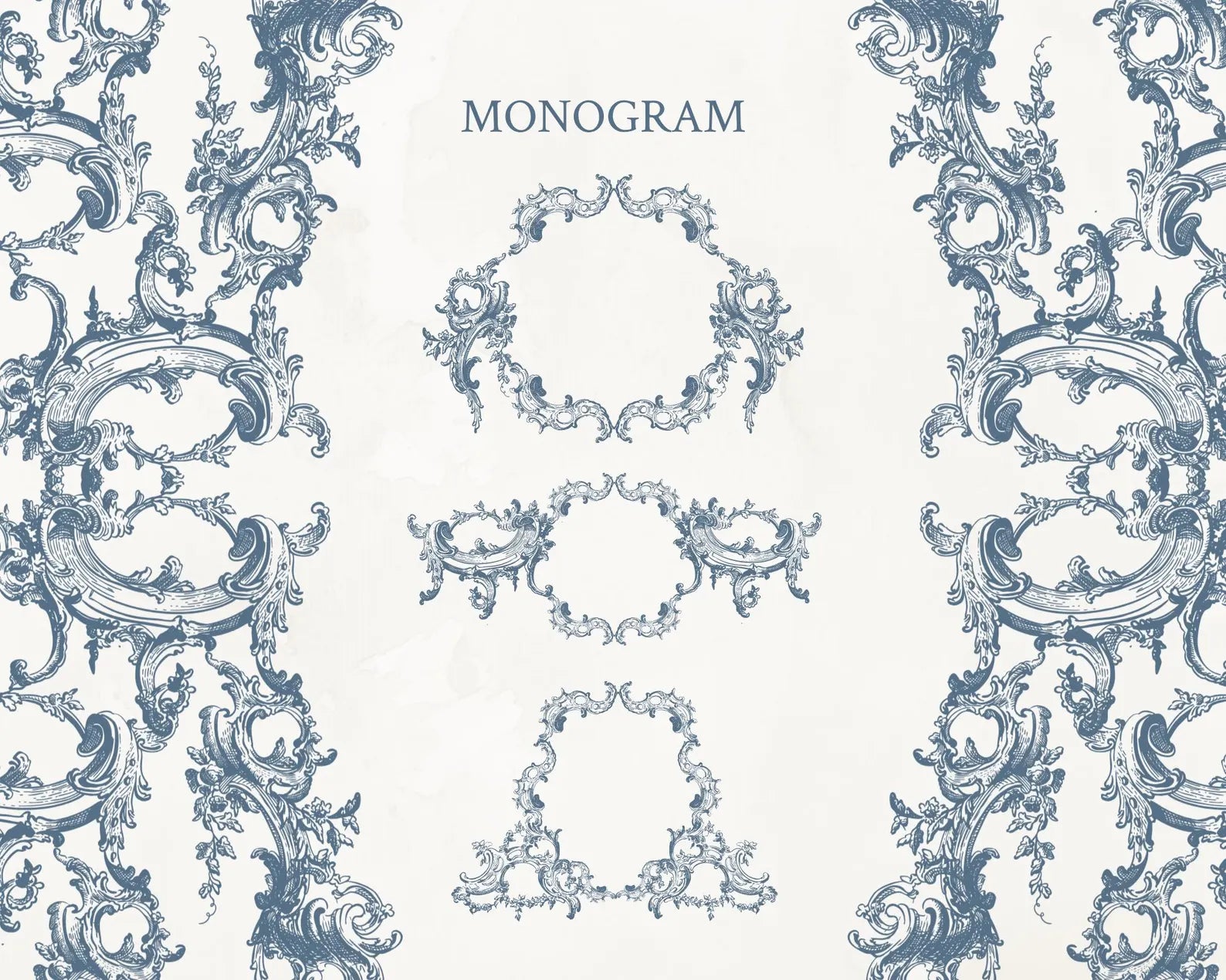 Baroque Ornamental Frame & Border Set PNG & SVG