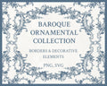 Baroque Ornamental Frame & Border Set PNG & SVG