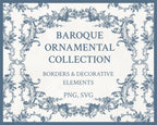 Baroque Ornamental Frame & Border Set PNG & SVG
