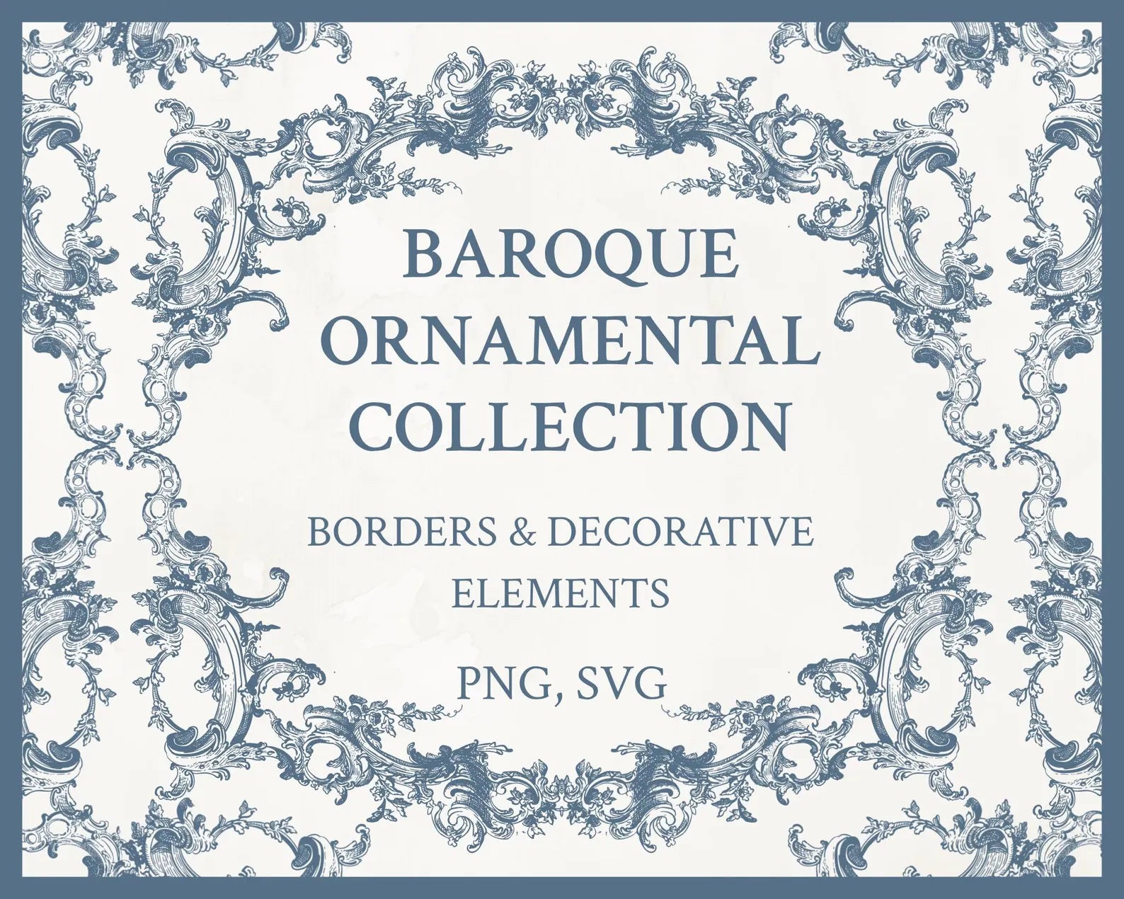 Baroque Ornamental Frame & Border Set PNG & SVG