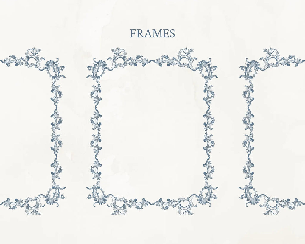 Baroque Ornamental Frame & Border Set PNG & SVG