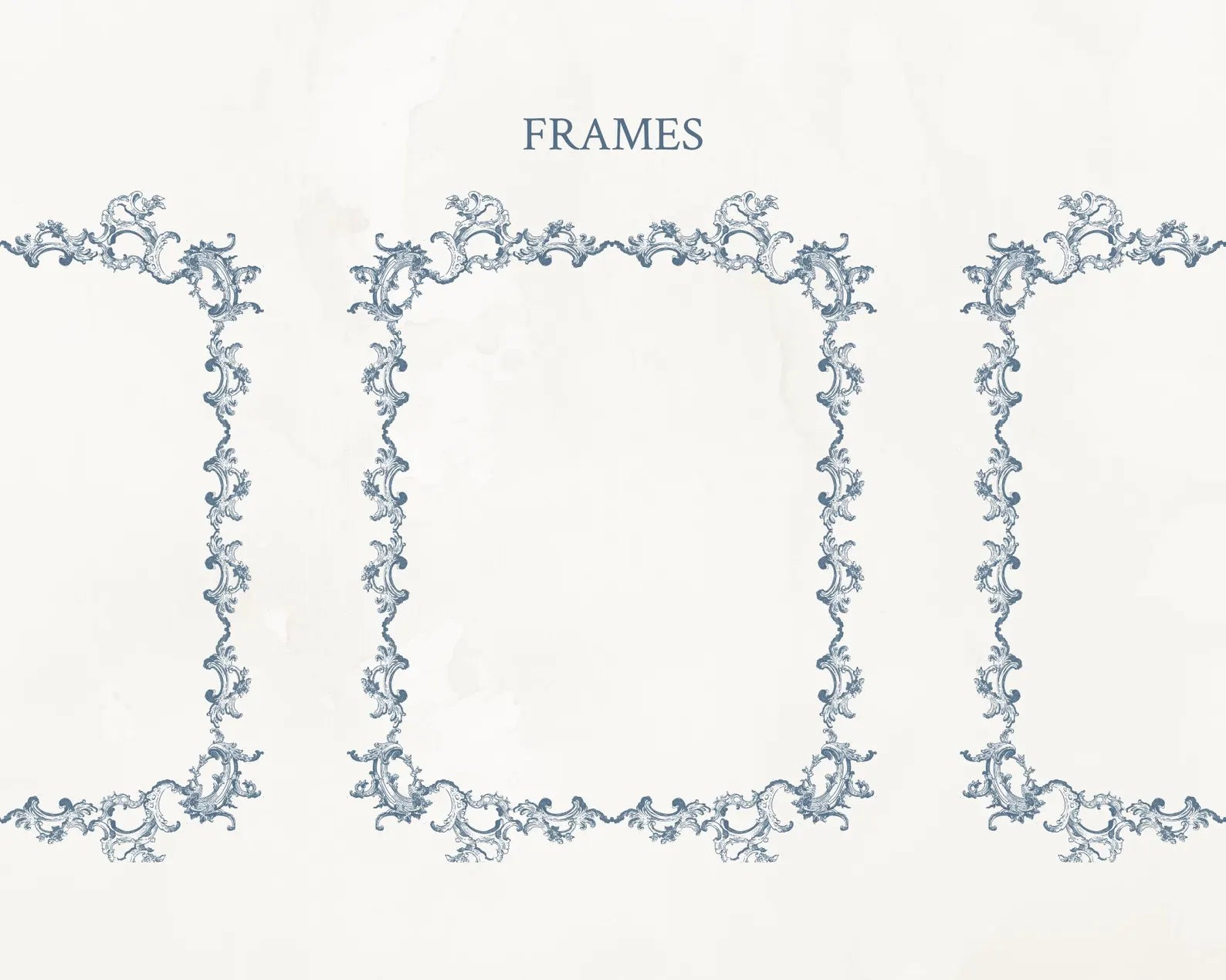 Baroque Ornamental Frame & Border Set PNG & SVG