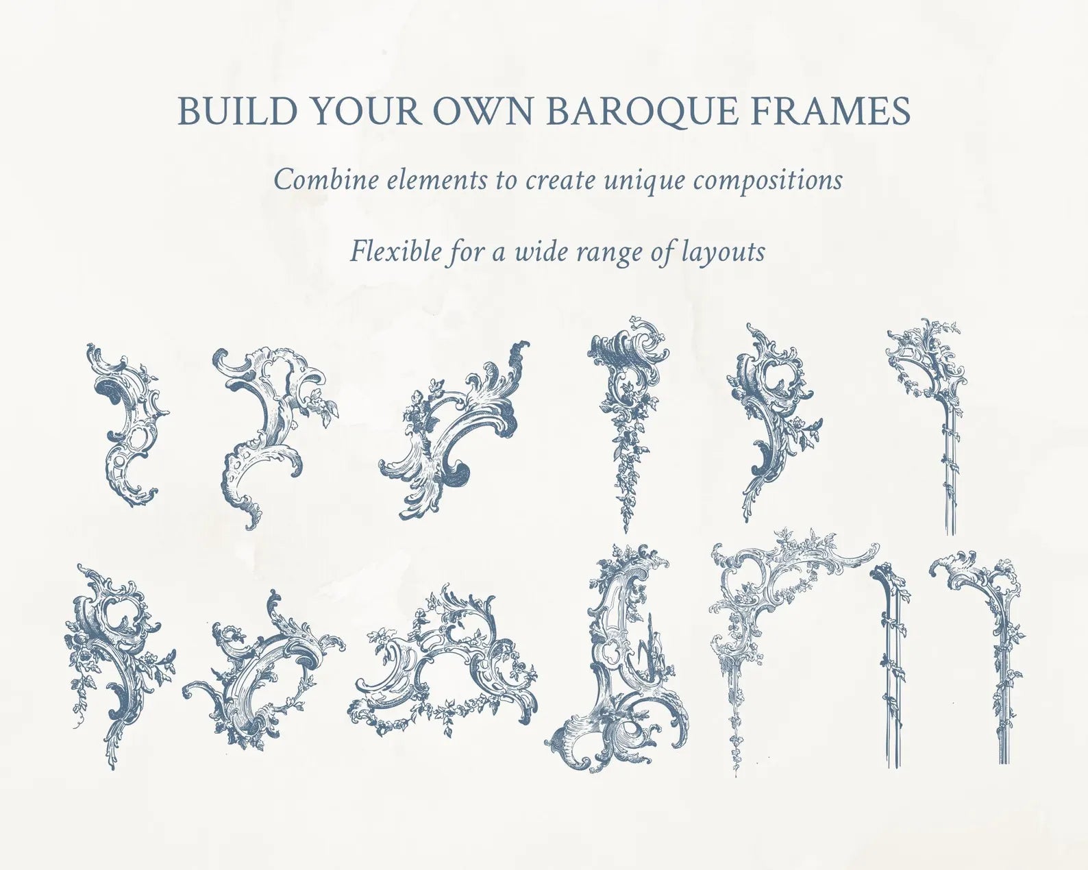 Baroque Ornamental Frame & Border Set PNG & SVG