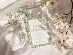 Olive Signature Botanical Wedding Invitation Template
