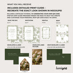 Olive Signature Botanical Wedding Invitation Template