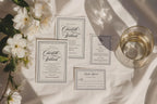 Ivory Peony Classic Wedding Invitation Template