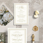 Ivory Peony Signature Wedding Invitation Template