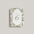 Olive Ivy Wedding Table Number Canva Template