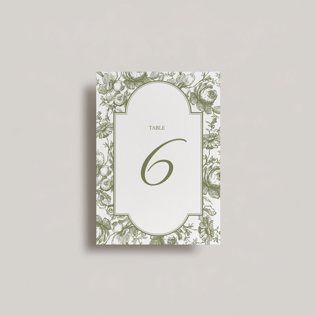 Olive Ivy Wedding Table Number Canva Template